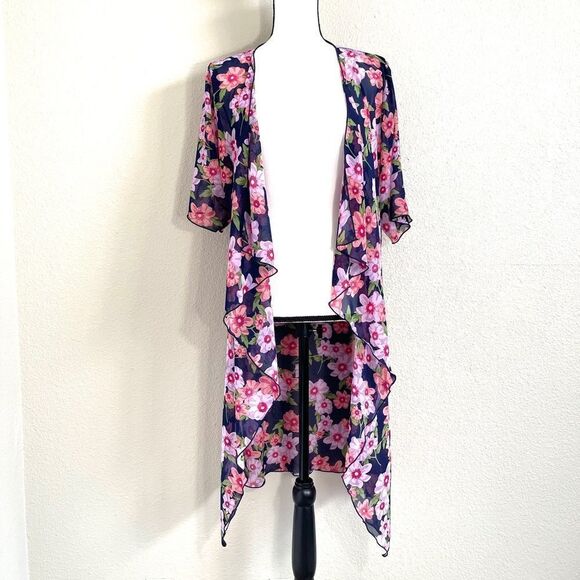 LuLaRoe Floral Shirley Kimono - Picture 1 of 5
